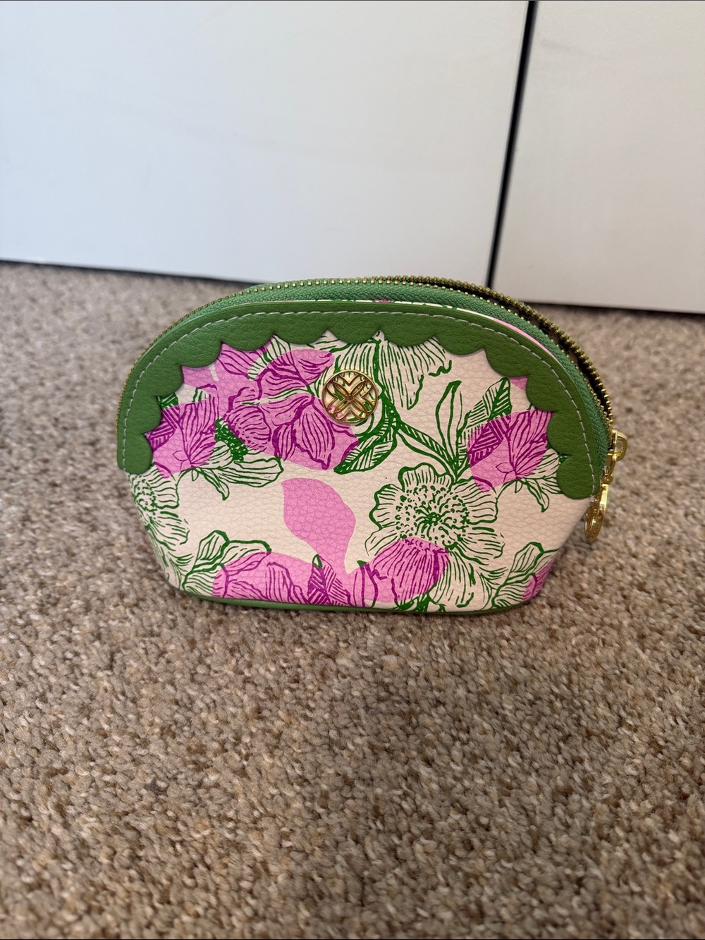 Lilly Pulitzer Pink & Green Floral Coin Pouch